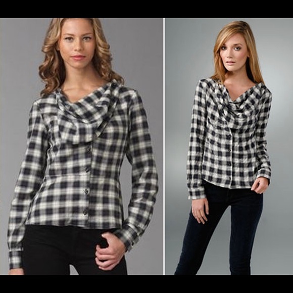 L.A.M.B. Tops - L.A.M.B Gwen Stehani Neckerchief Plaid check shirt